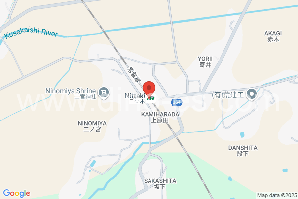 日立木メンズエステの地図です。map of Nittaki station where spa and massage salons are located