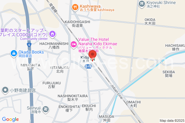 木戸メンズエステの地図です。map of Kido station where spa and massage salons are located