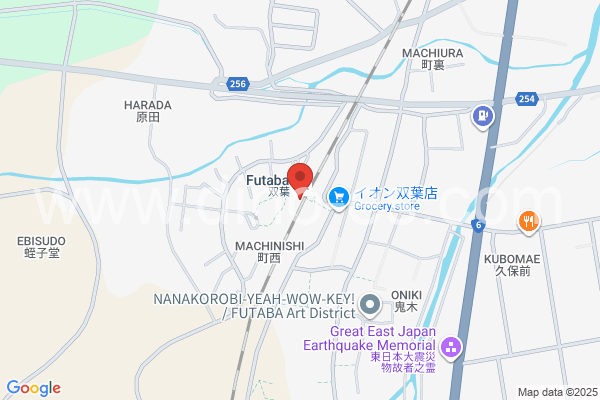 双葉メンズエステの地図です。map of Futaba station where spa and massage salons are located