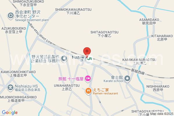 野沢メンズエステの地図です。map of Nozawa station where spa and massage salons are located
