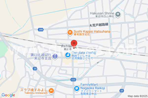 来迎寺メンズエステの地図です。map of Raikōji station where spa and massage salons are located