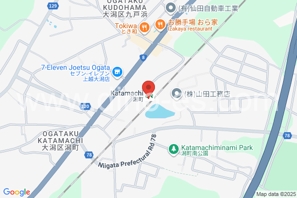 潟町メンズエステの地図です。map of Katamachi station where spa and massage salons are located