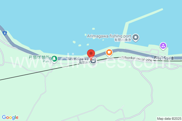 有間川メンズエステの地図です。map of Arimagawa station where spa and massage salons are located