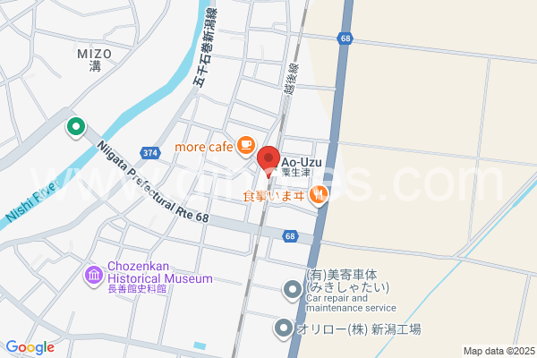 粟生津メンズエステの地図です。map of Aōzu station where spa and massage salons are located