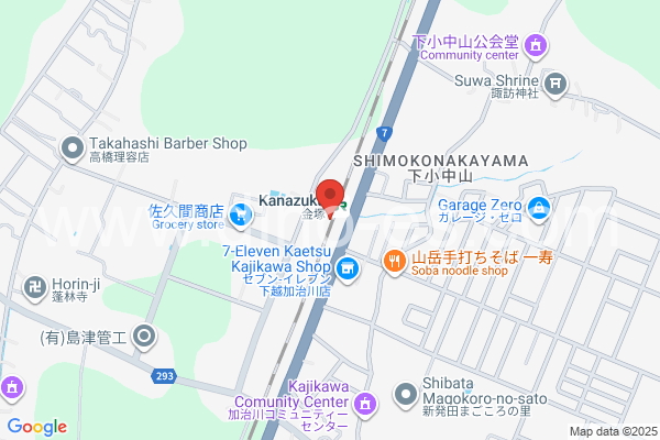 金塚メンズエステの地図です。map of Kanazuka station where spa and massage salons are located
