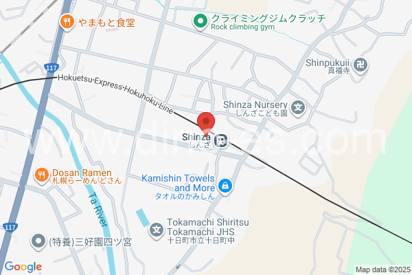 しんざメンズエステの地図です。map of Shinza station where spa and massage salons are located