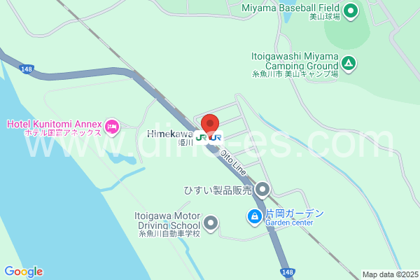 姫川(新潟)メンズエステの地図です。map of Himekawa station where spa and massage salons are located