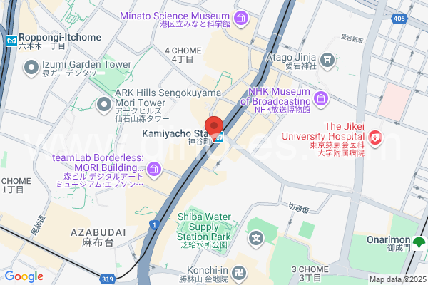 神谷町メンズエステの地図です。map of Kamiyachō station where spa and massage salons are located