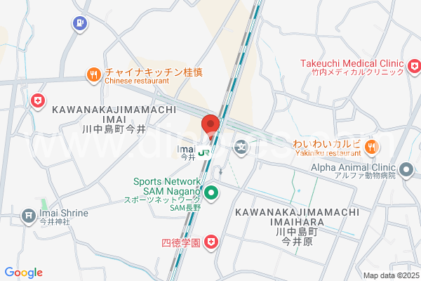 今井メンズエステの地図です。map of Imai station where spa and massage salons are located