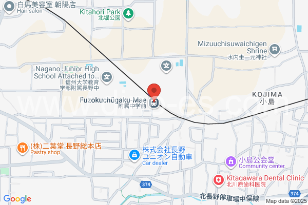 附属中学前メンズエステの地図です。map of Fuzokuchūgakumae station where spa and massage salons are located