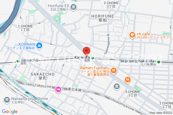 梶原メンズエステの地図です。map of Kajiwara station where spa and massage salons are located