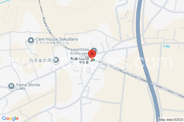 中佐都メンズエステの地図です。map of Nakasato station where spa and massage salons are located