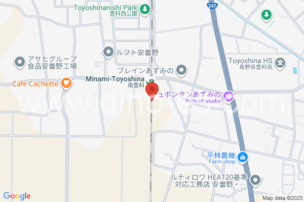 南豊科メンズエステの地図です。map of Minami-Toyoshina station where spa and massage salons are located