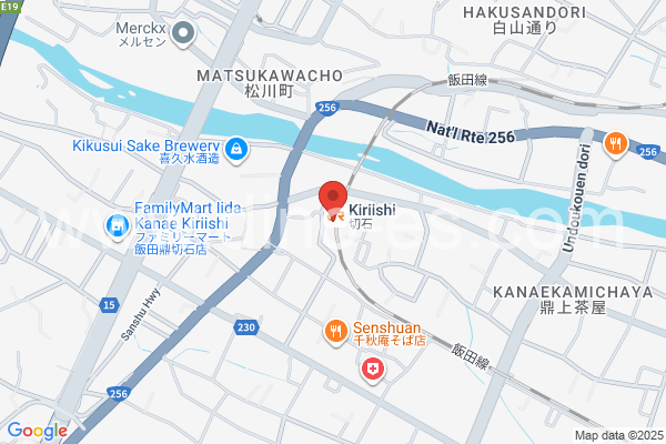 切石メンズエステの地図です。map of Kiriishi station where spa and massage salons are located