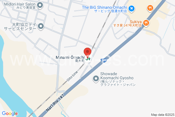 南大町メンズエステの地図です。map of Minami-Ōmachi station where spa and massage salons are located