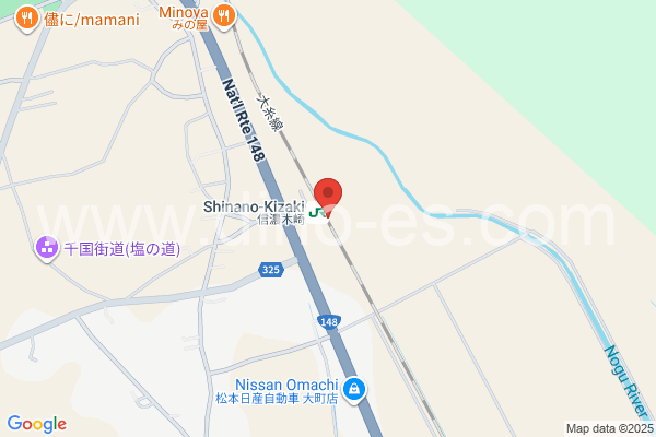 信濃木崎メンズエステの地図です。map of Shinano-Kizaki station where spa and massage salons are located
