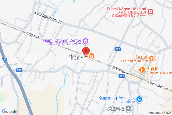 富士見メンズエステの地図です。map of Fujimi station where spa and massage salons are located