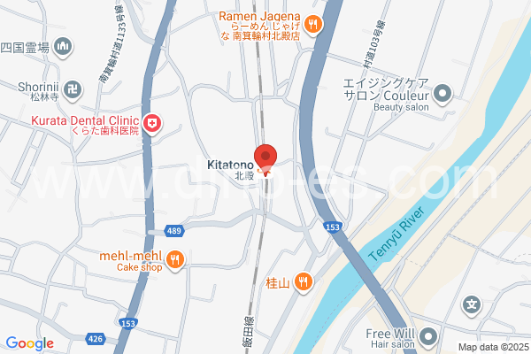 北殿メンズエステの地図です。map of Kitatono station where spa and massage salons are located