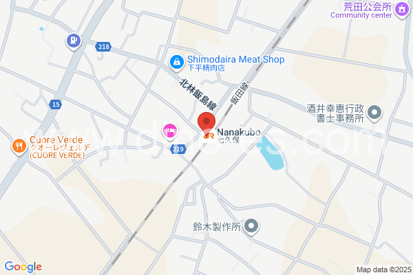 七久保メンズエステの地図です。map of Nanakubo station where spa and massage salons are located