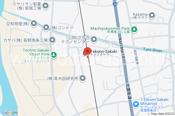 テクノさかきメンズエステの地図です。map of Tekuno-Sakaki station where spa and massage salons are located