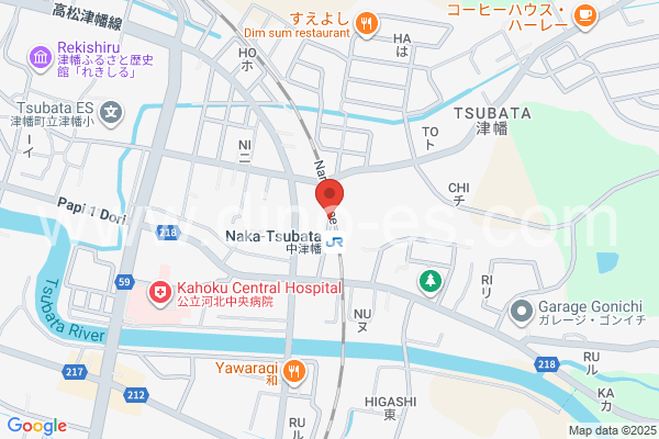 中津幡メンズエステの地図です。map of Naka-Tsubata station where spa and massage salons are located