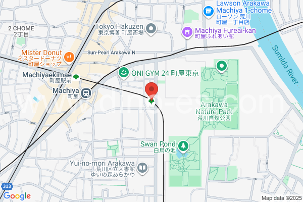 荒川七丁目メンズエステの地図です。map of Arakawa-nanachōme station where spa and massage salons are located