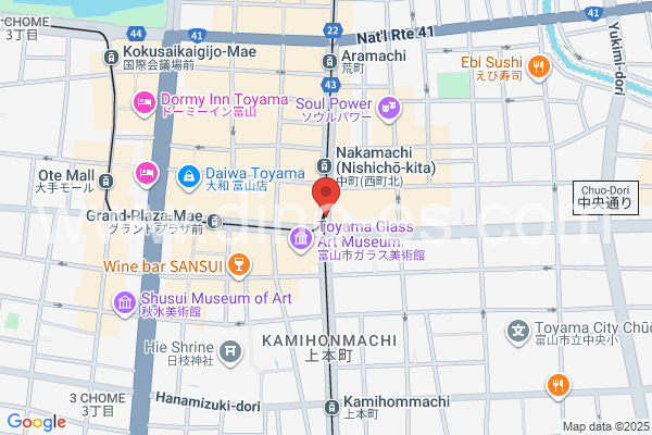 西町メンズエステの地図です。map of Nishichō station where spa and massage salons are located