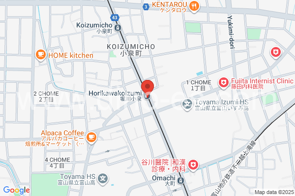 堀川小泉メンズエステの地図です。map of Horikawa-Koizumi station where spa and massage salons are located