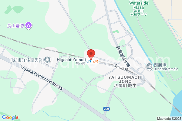 東八尾メンズエステの地図です。map of Higashi-Yatsuo station where spa and massage salons are located