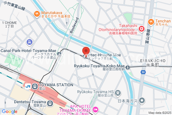 インテック本社前メンズエステの地図です。map of Intekku Honsha Mae station where spa and massage salons are located