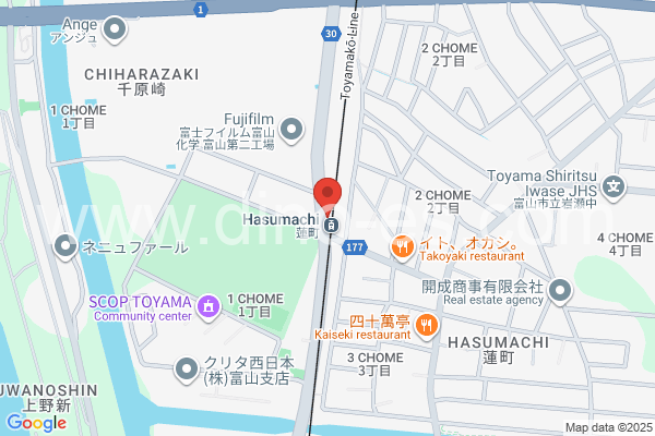 蓮町メンズエステの地図です。map of Hasumachi station where spa and massage salons are located