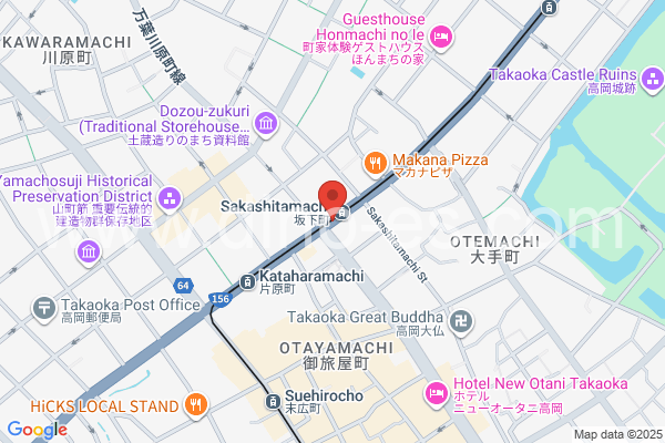 坂下町メンズエステの地図です。map of Sakashitachō station where spa and massage salons are located