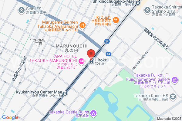 広小路(富山)メンズエステの地図です。map of Hirokōji station where spa and massage salons are located