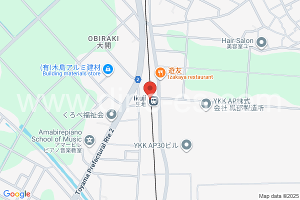 生地メンズエステの地図です。map of Ikuji station where spa and massage salons are located