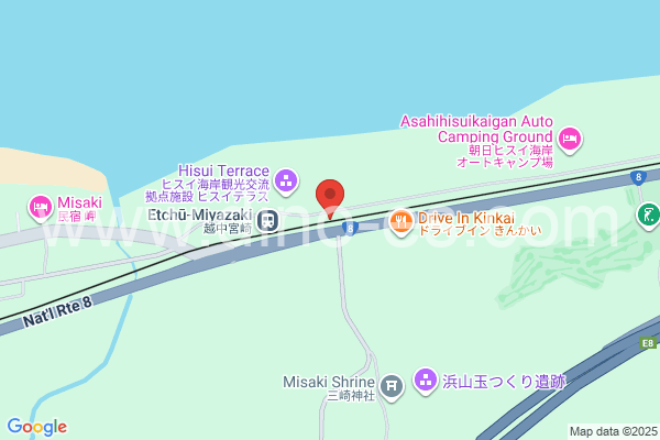 越中宮崎メンズエステの地図です。map of Etchū-Miyazaki station where spa and massage salons are located