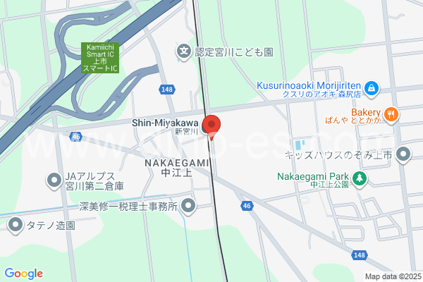 新宮川メンズエステの地図です。map of Shin-Miyakawa station where spa and massage salons are located