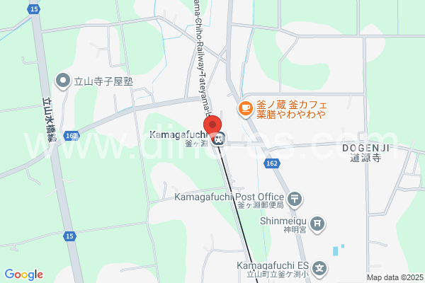 釜ヶ淵メンズエステの地図です。map of Kamagafuchi station where spa and massage salons are located