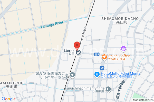 森田メンズエステの地図です。map of Morita station where spa and massage salons are located