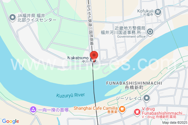 中角メンズエステの地図です。map of Nakatsuno station where spa and massage salons are located