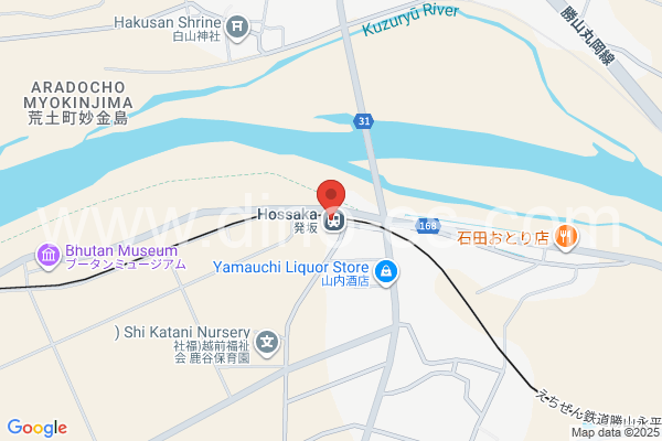 発坂メンズエステの地図です。map of Hossaka station where spa and massage salons are located