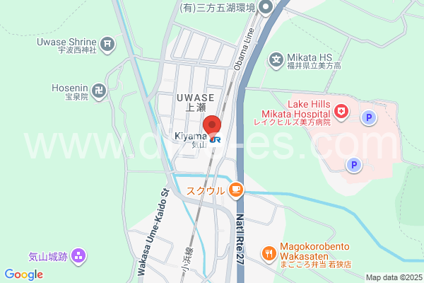 気山メンズエステの地図です。map of Kiyama station where spa and massage salons are located