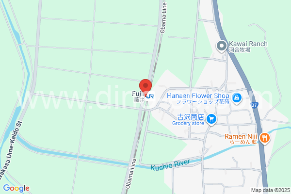 藤井メンズエステの地図です。map of Fujii station where spa and massage salons are located