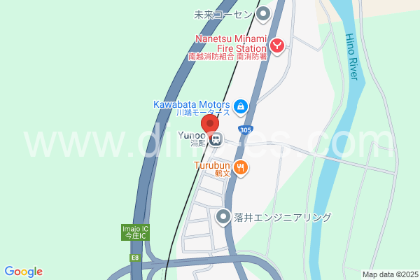 湯尾メンズエステの地図です。map of Yunoo station where spa and massage salons are located