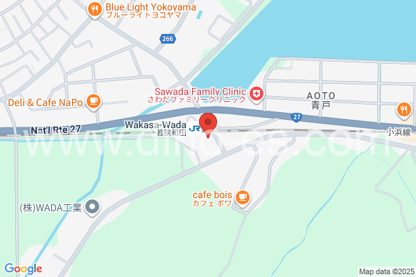 若狭和田メンズエステの地図です。map of Wakasa-Wada station where spa and massage salons are located