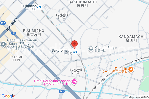 博労町メンズエステの地図です。map of Bakurōmachi station where spa and massage salons are located