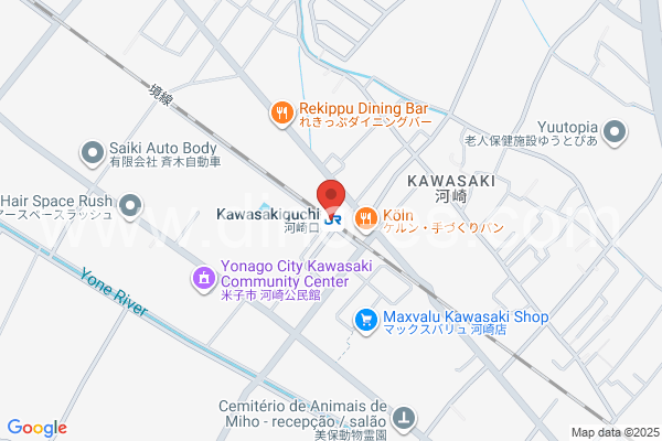 河崎口メンズエステの地図です。map of Kawasakiguchi station where spa and massage salons are located