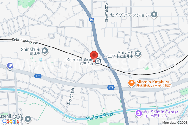 京王片倉メンズエステの地図です。map of Keiō Katakura station where spa and massage salons are located
