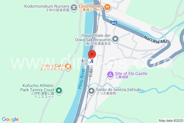 江尾メンズエステの地図です。map of Ebi station where spa and massage salons are located