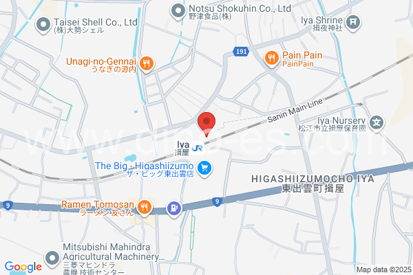 揖屋メンズエステの地図です。map of Iya station where spa and massage salons are located