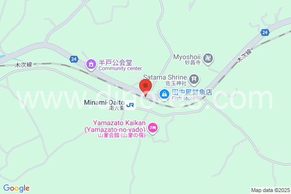 南大東メンズエステの地図です。map of Minami-Daitō station where spa and massage salons are located